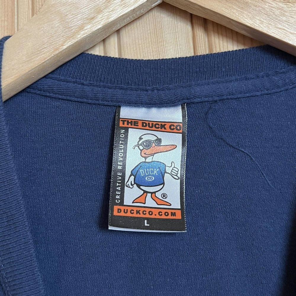 Duck Co Florida Photobomb T Shirt Funny Graphic Print Alligator Tee Navy Sz L - Picture 3 of 5